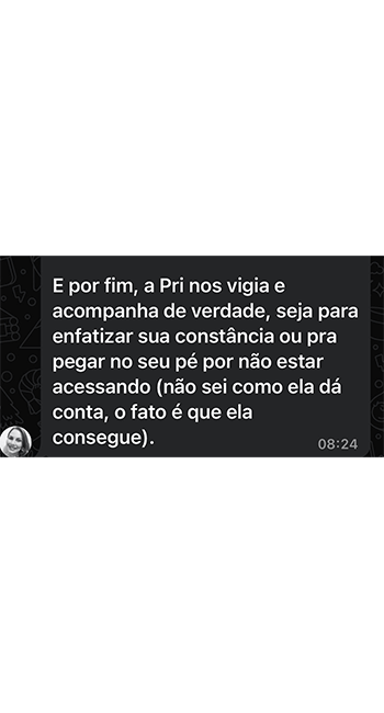 Depoimento de aluna do Instituto