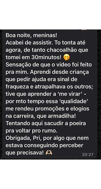 Depoimento de aluna do Instituto
