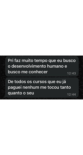 Depoimento de aluna do Instituto